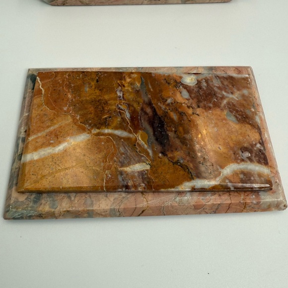 Vintage Marble Trinket Box With Lid Red Jasper Natural Stone Beautiful - Picture 11 of 16